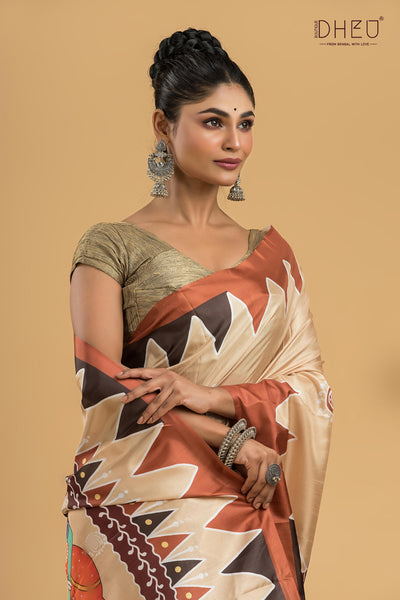 Digital Printed Silk Saree