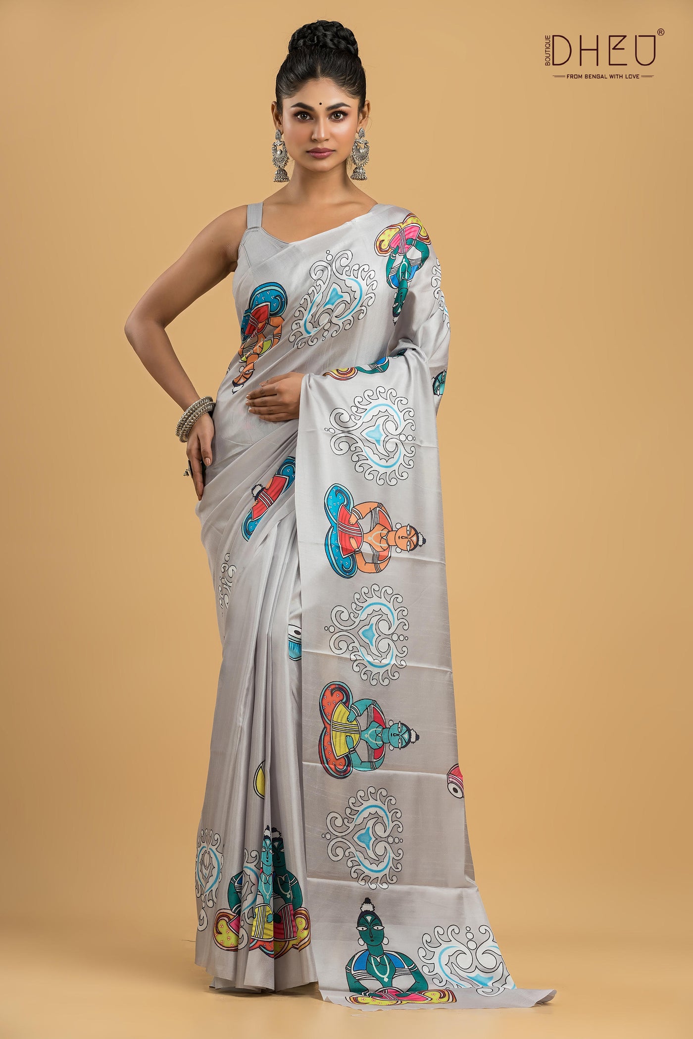 Digital Printed Silk Saree