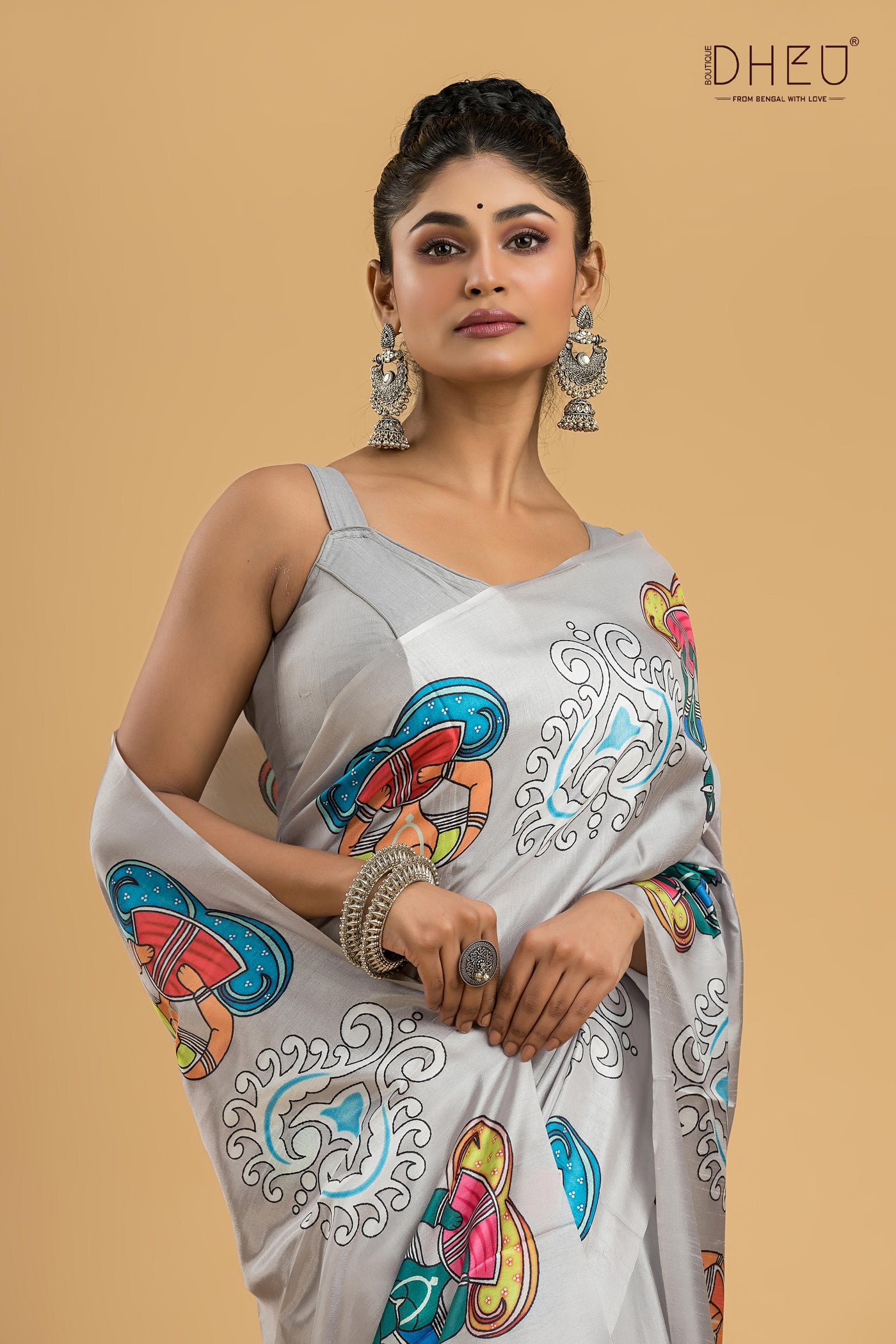 Digital Printed Silk Saree