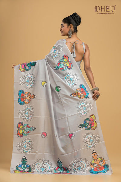 Digital Printed Silk Saree