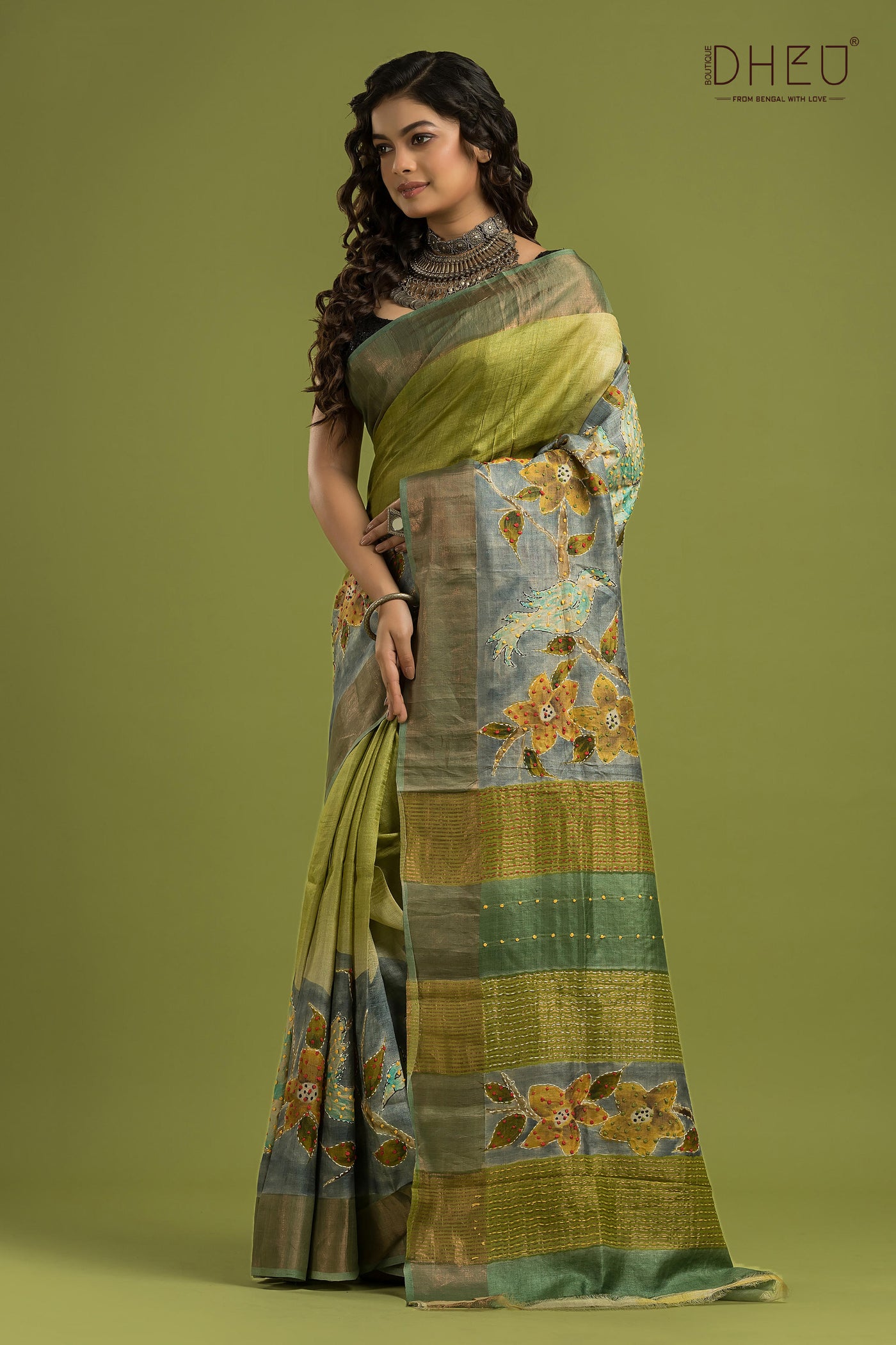 Pure Tussar Silk Lambani Saree (Silk Mark Certified)