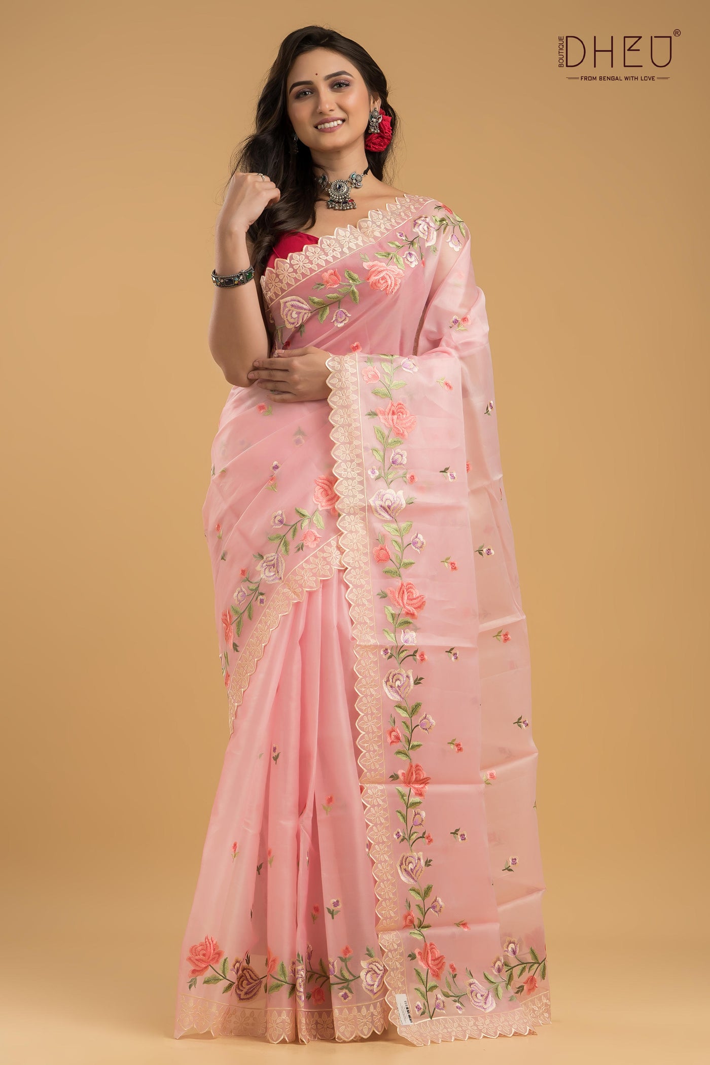 Exclusive Embroidery Kota Silk Saree