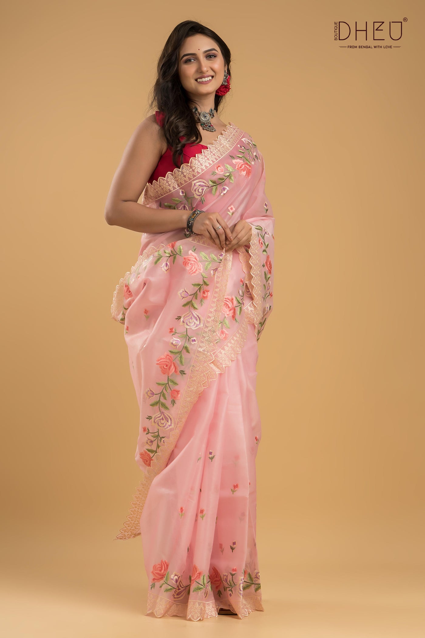 Exclusive Embroidery Kota Silk Saree