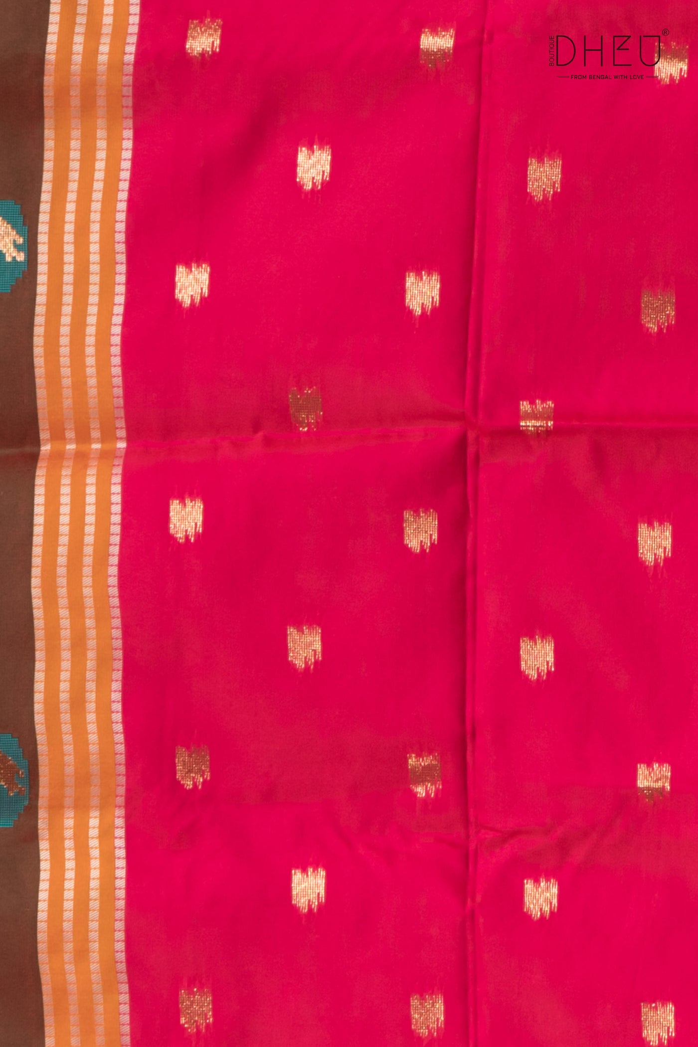 Designer Aam Buti Semi Katan Silk Saree