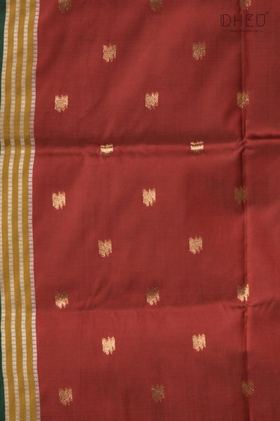 Designer Aam Buti Semi Katan Silk Saree