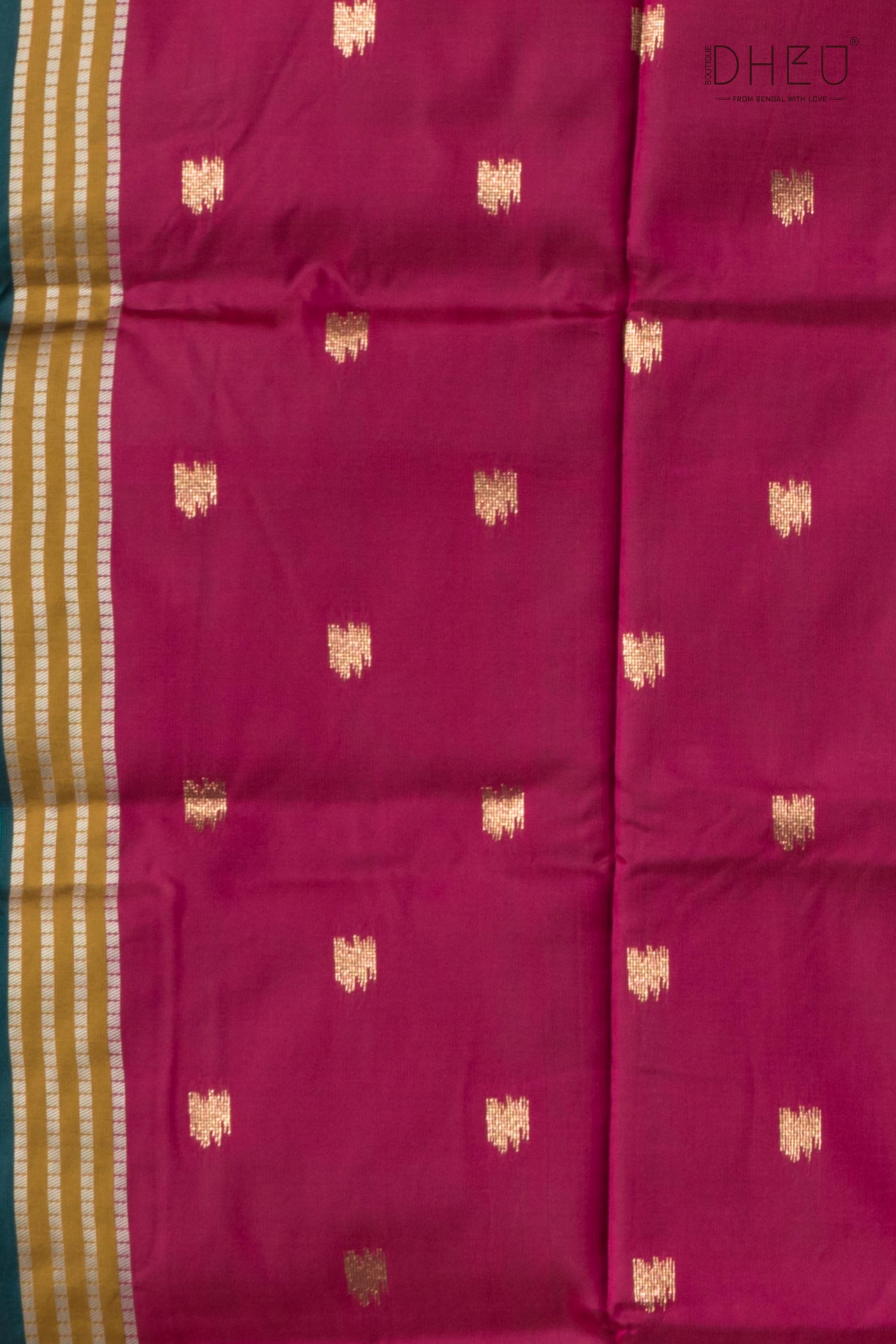 Designer Aam Buti Semi Katan Silk Saree