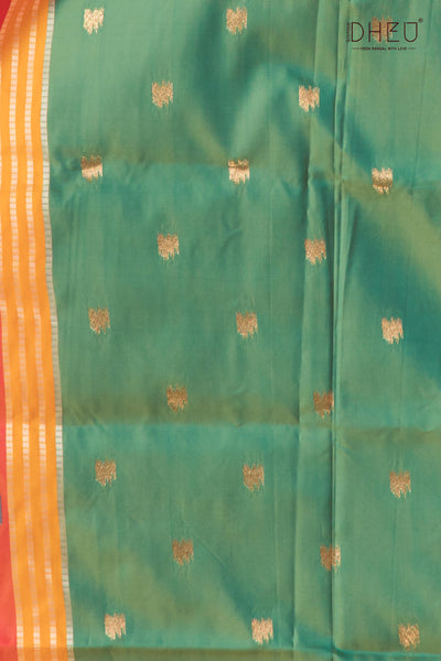 Designer Aam Buti Semi Katan Silk Saree