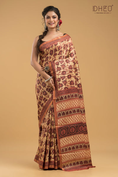 Exclusive Chanderi Multani Silk Saree