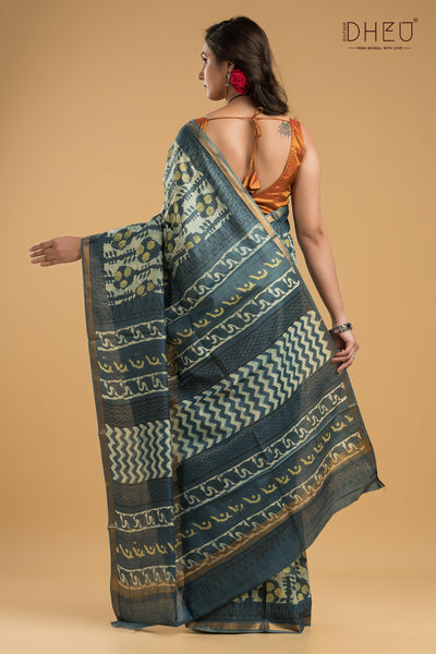 Exclusive Chanderi Multani Silk Saree