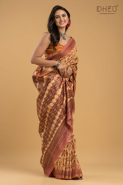 Exclusive Chanderi Multani Silk Saree