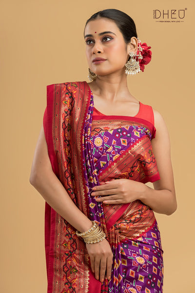 Exclusive Designer Patola Silk Saree