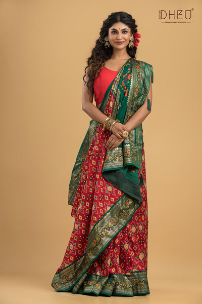 Exclusive Designer Patola Silk Saree