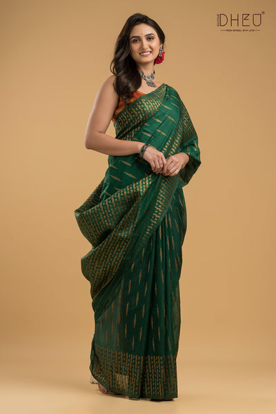 Designer Muga Silk Saree