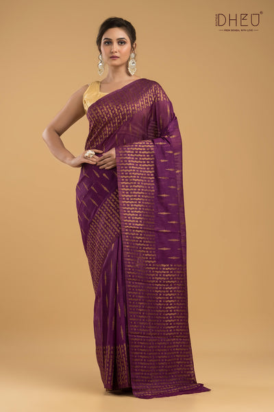 Designer Muga Silk Saree