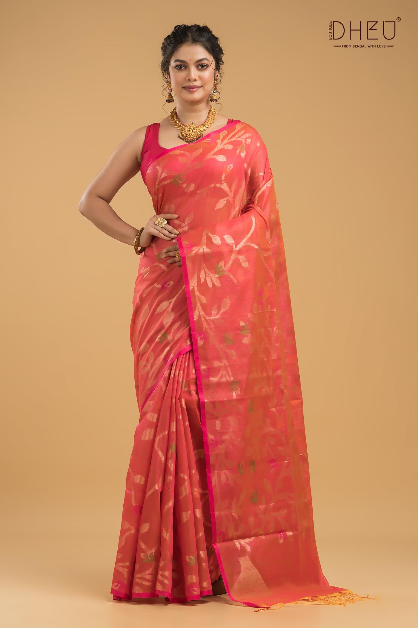 Designer Matka Muslin Saree