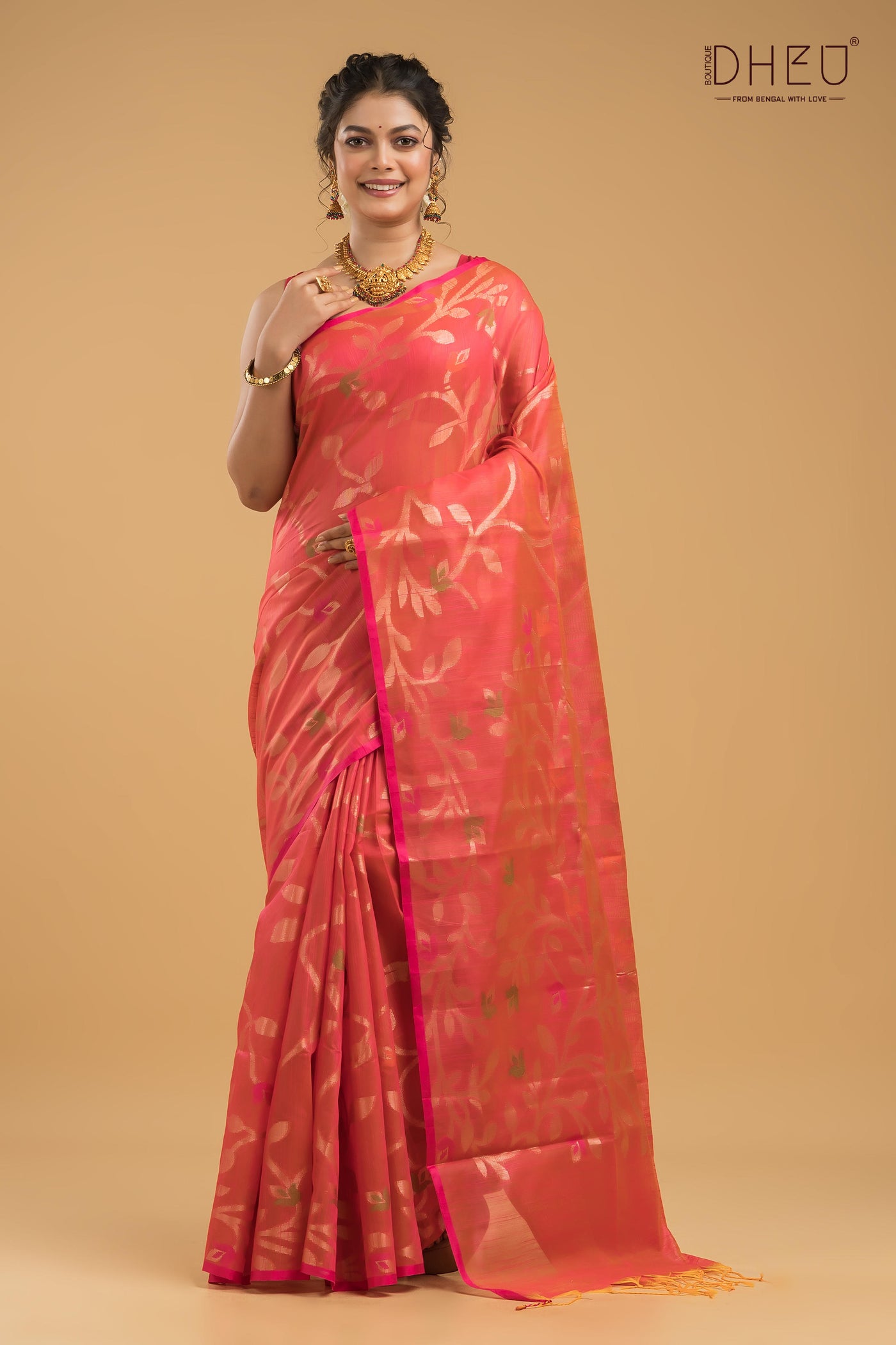 Designer Matka Muslin Saree