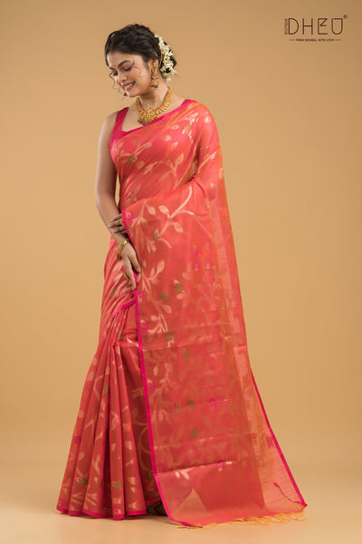 Designer Matka Muslin Saree