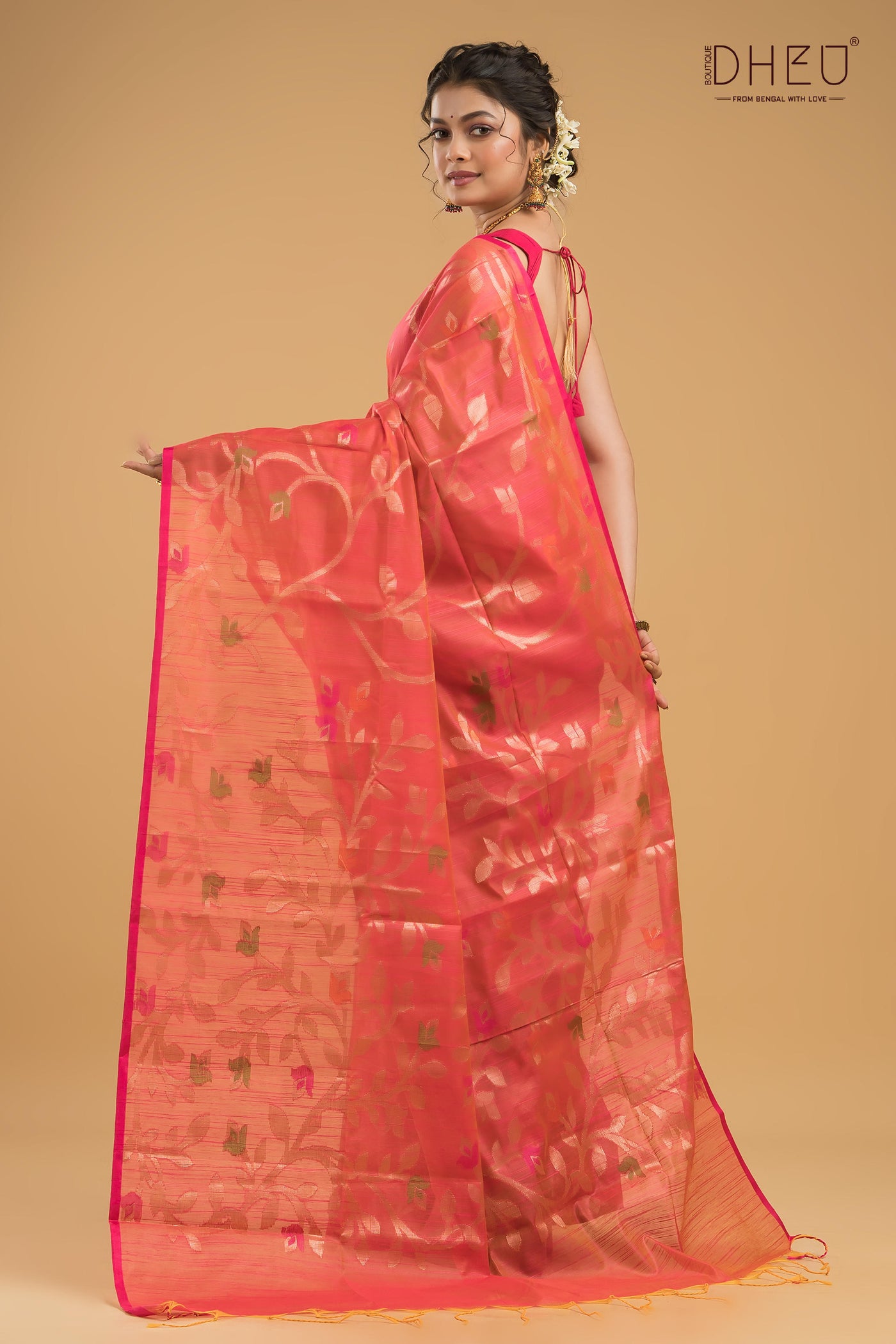 Designer Matka Muslin Saree