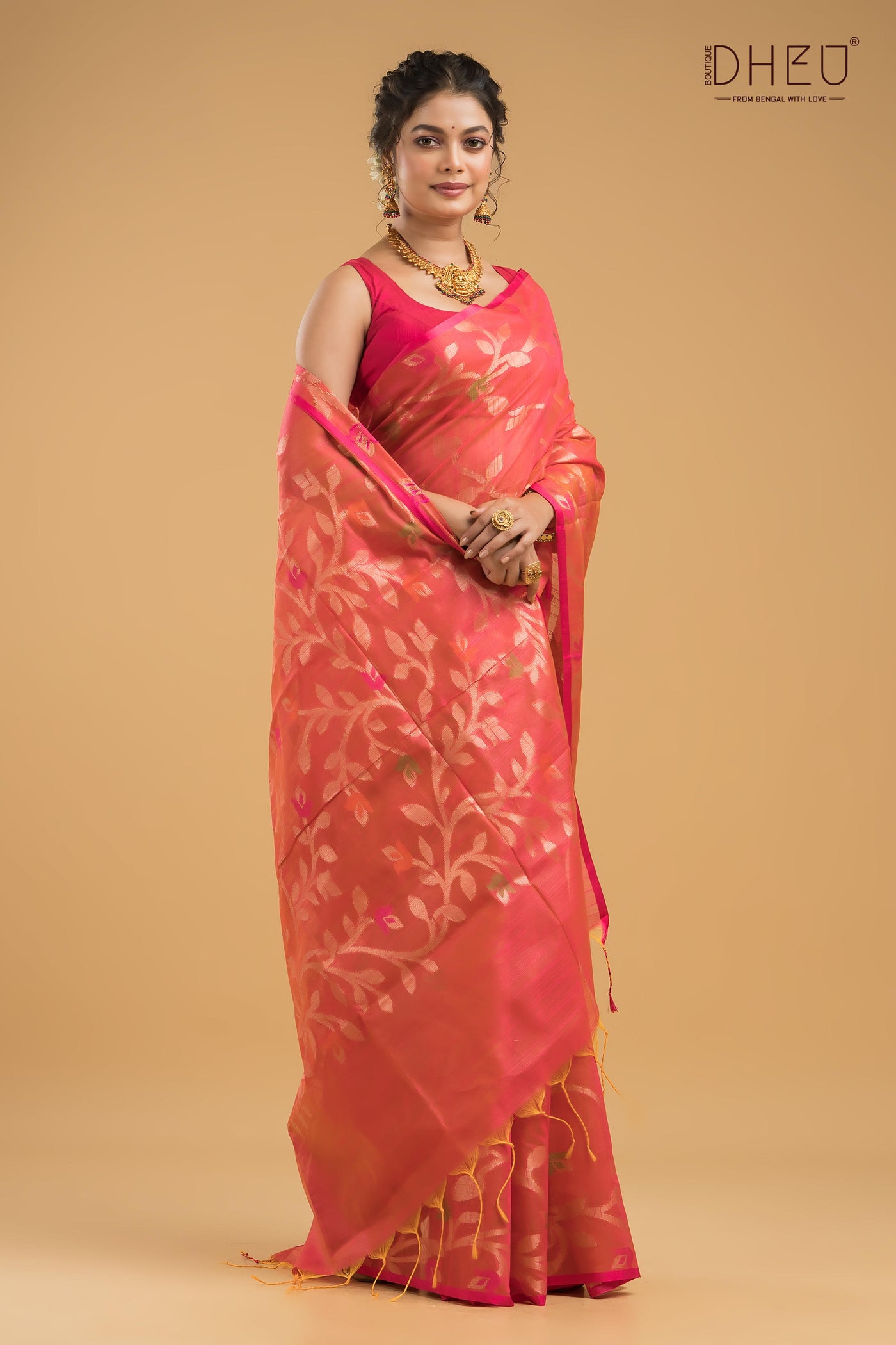 Designer Matka Muslin Saree