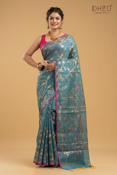 Designer Matka Muslin Saree