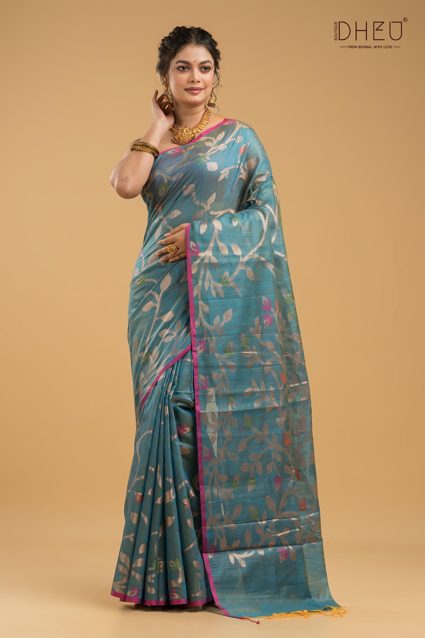 Designer Matka Muslin Saree