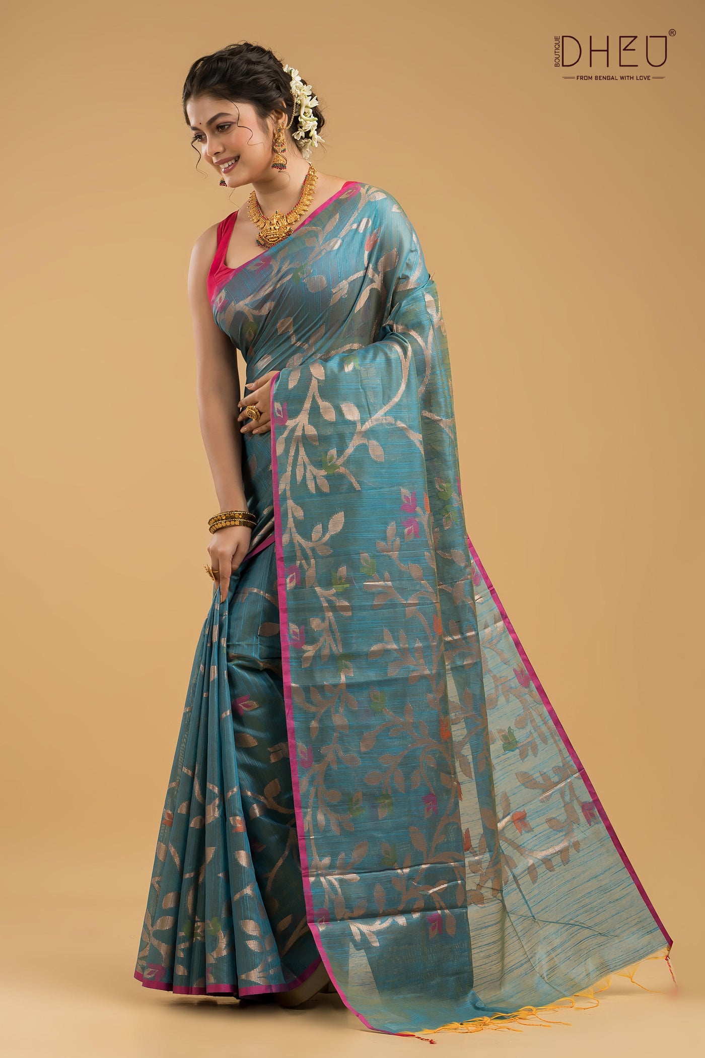 Designer Matka Muslin Saree