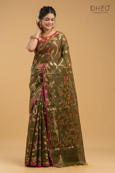 Designer Matka Muslin Saree