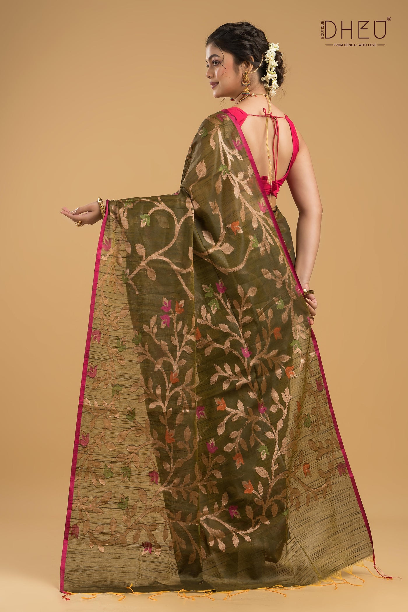 Designer Matka Muslin Saree