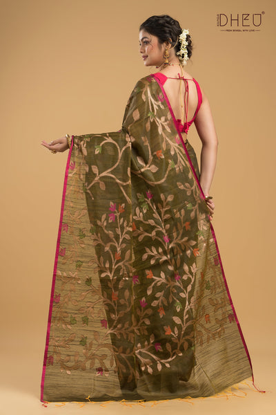 Designer Matka Muslin Saree