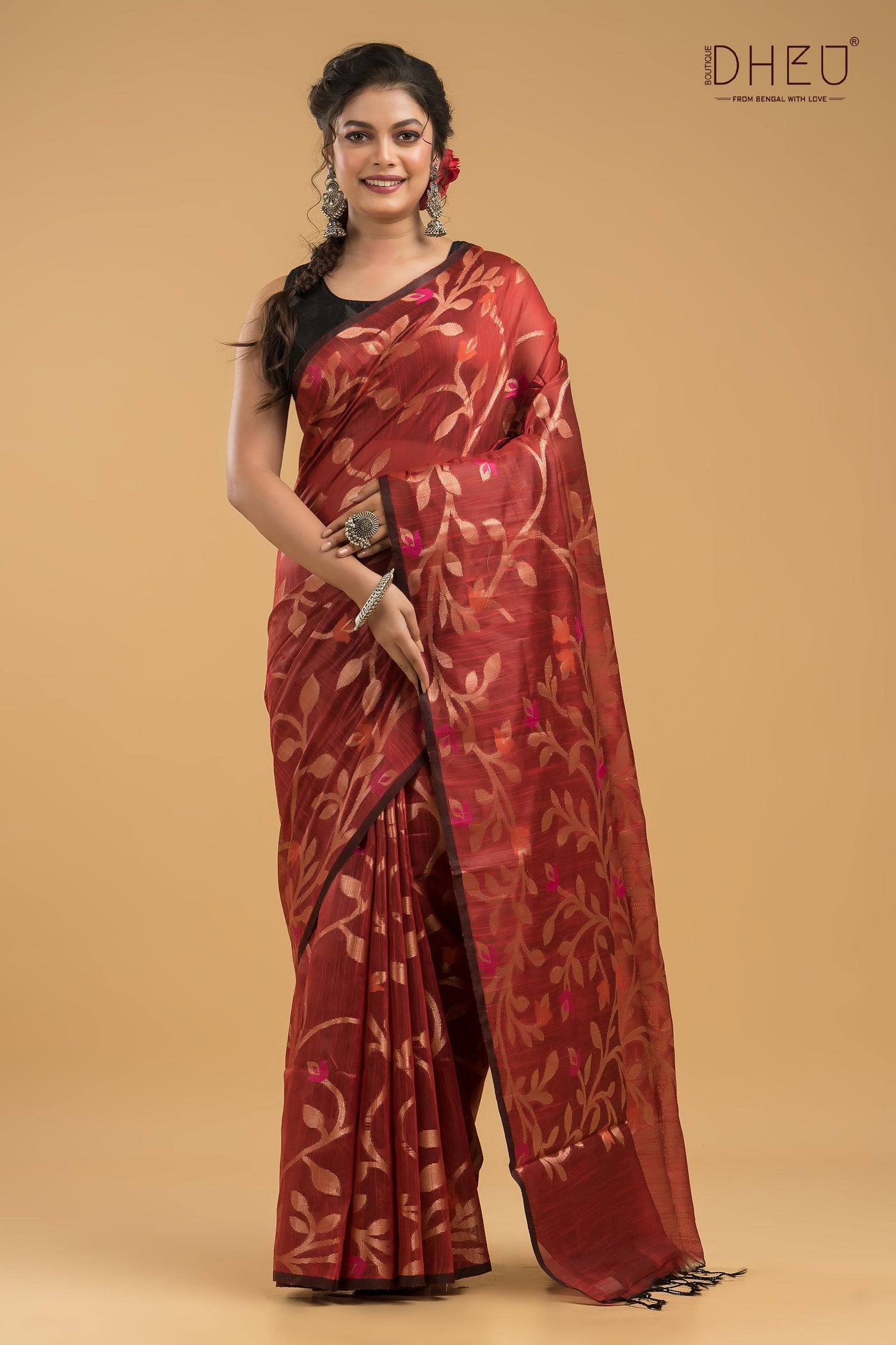 Designer Matka Muslin Saree