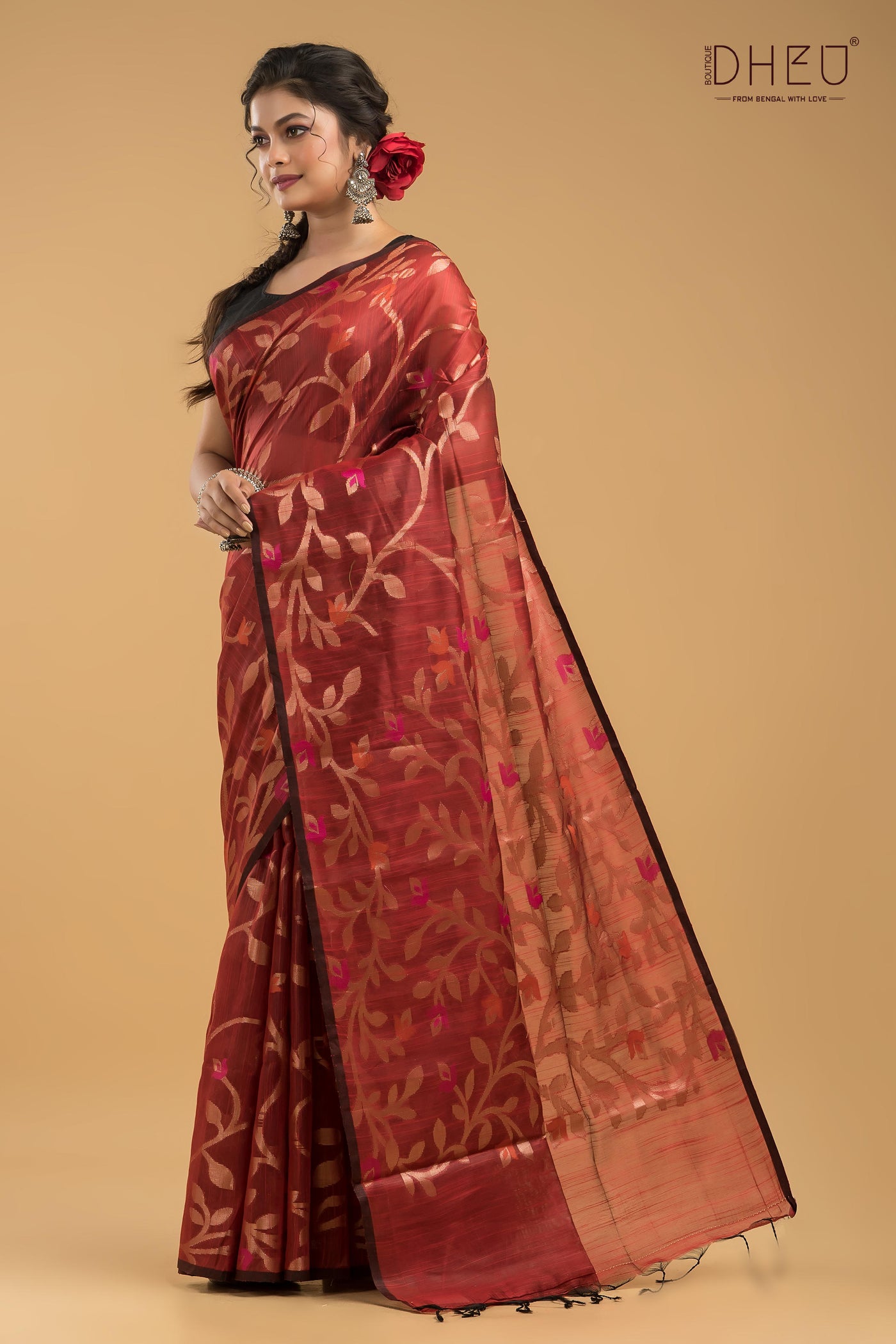 Designer Matka Muslin Saree