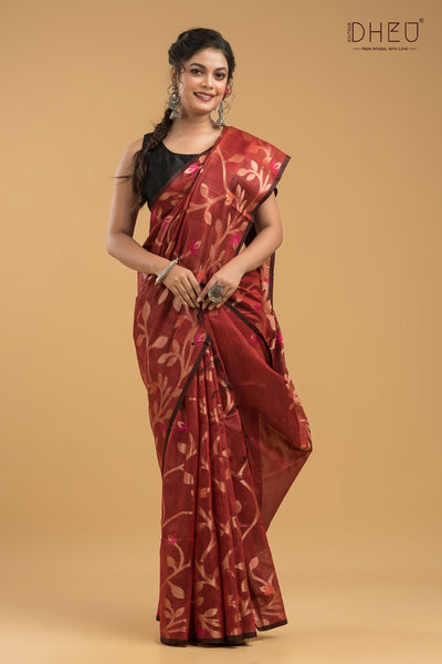 Designer Matka Muslin Saree