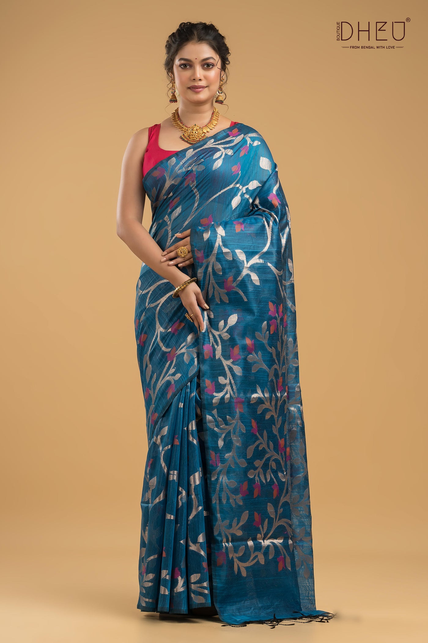 Designer Matka Muslin Saree