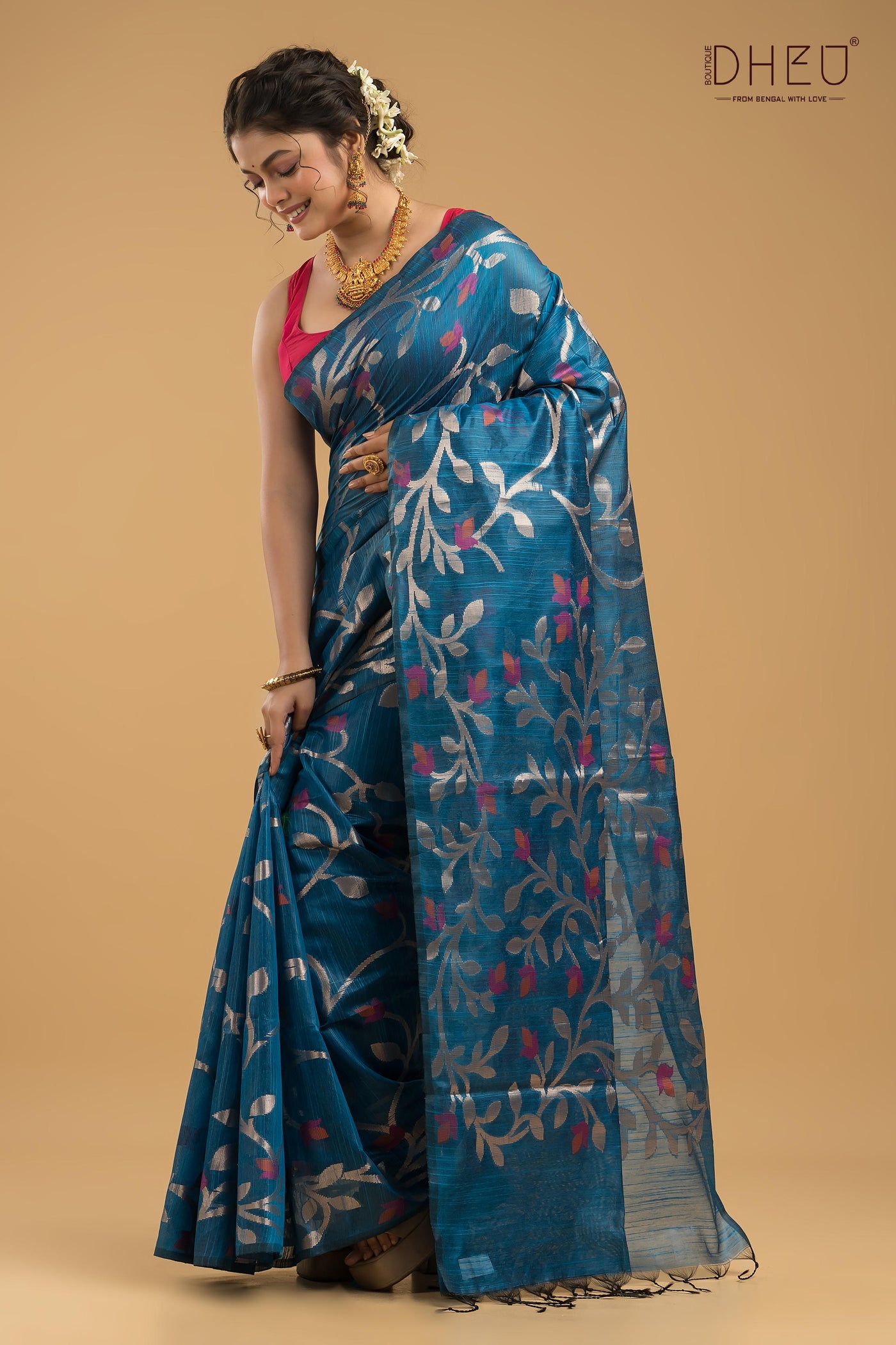 Designer Matka Muslin Saree