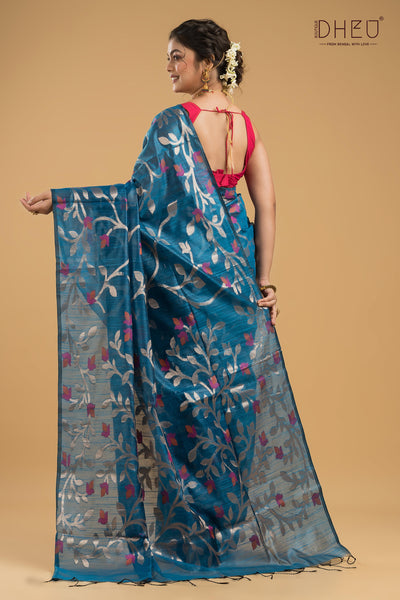 Designer Matka Muslin Saree