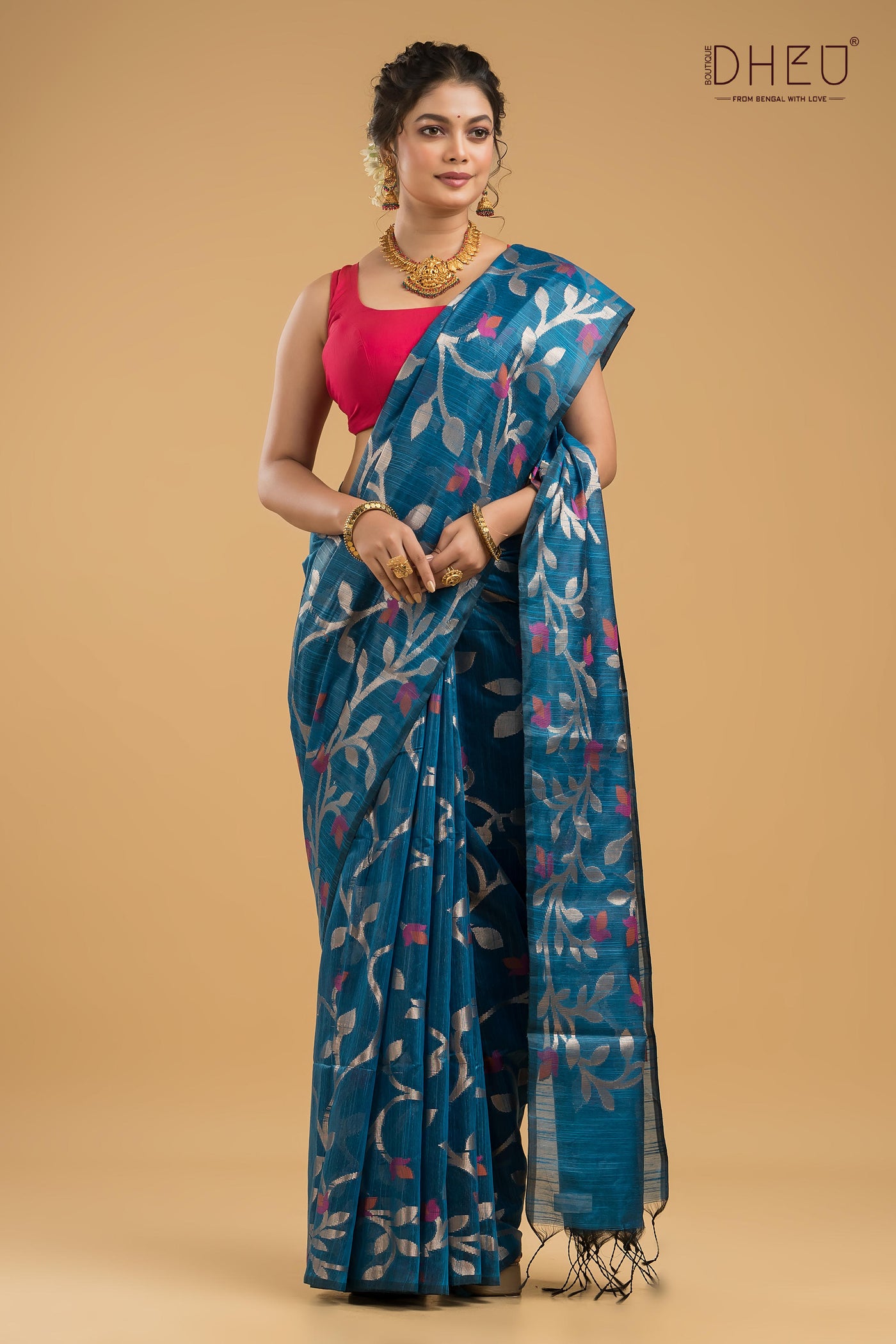 Designer Matka Muslin Saree