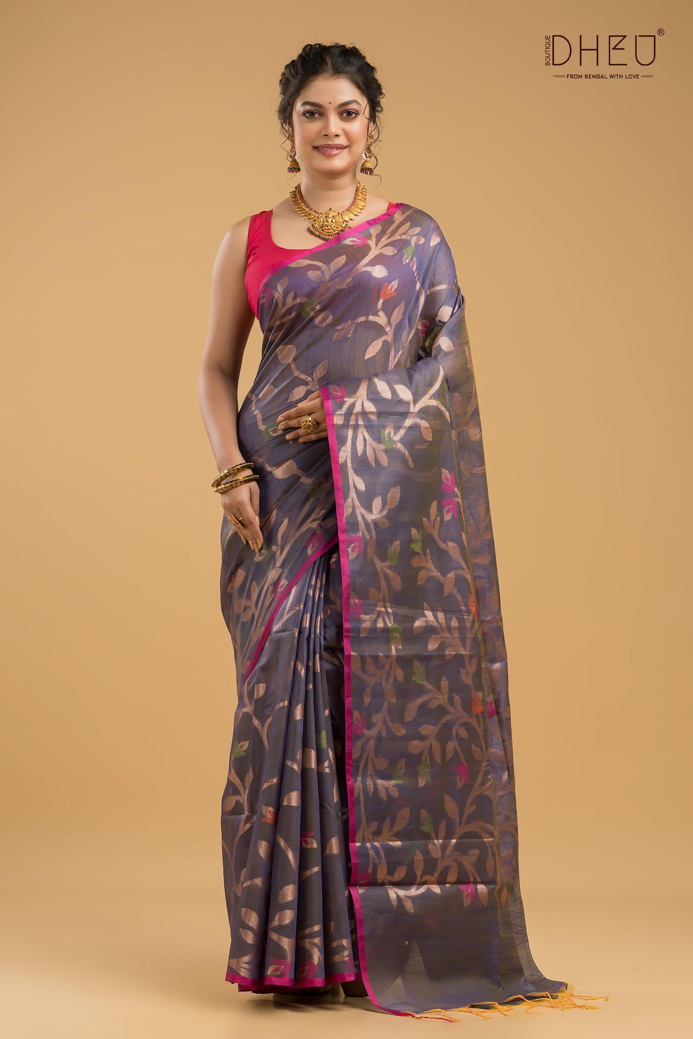 Designer Matka Muslin Saree