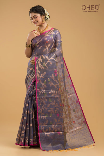 Designer Matka Muslin Saree