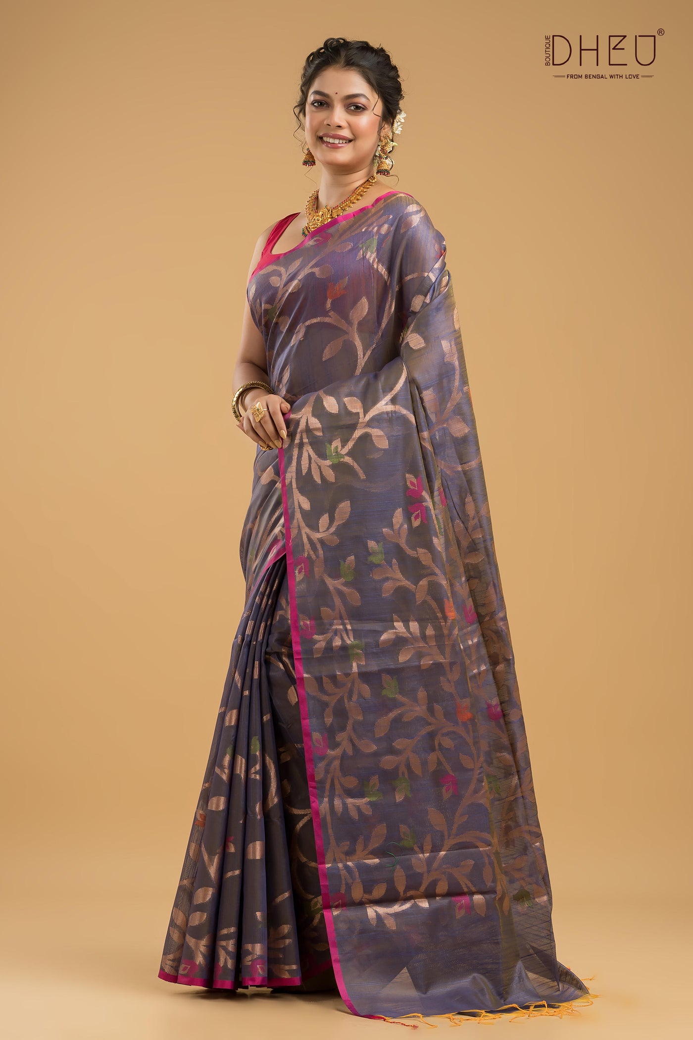 Designer Matka Muslin Saree