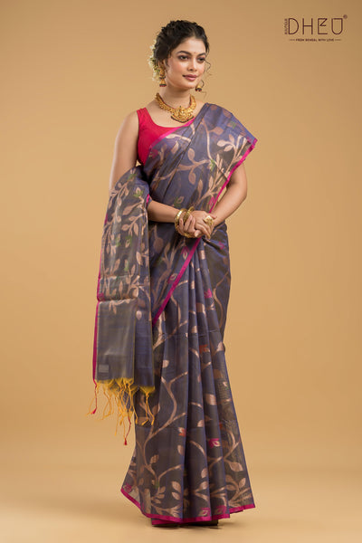 Designer Matka Muslin Saree