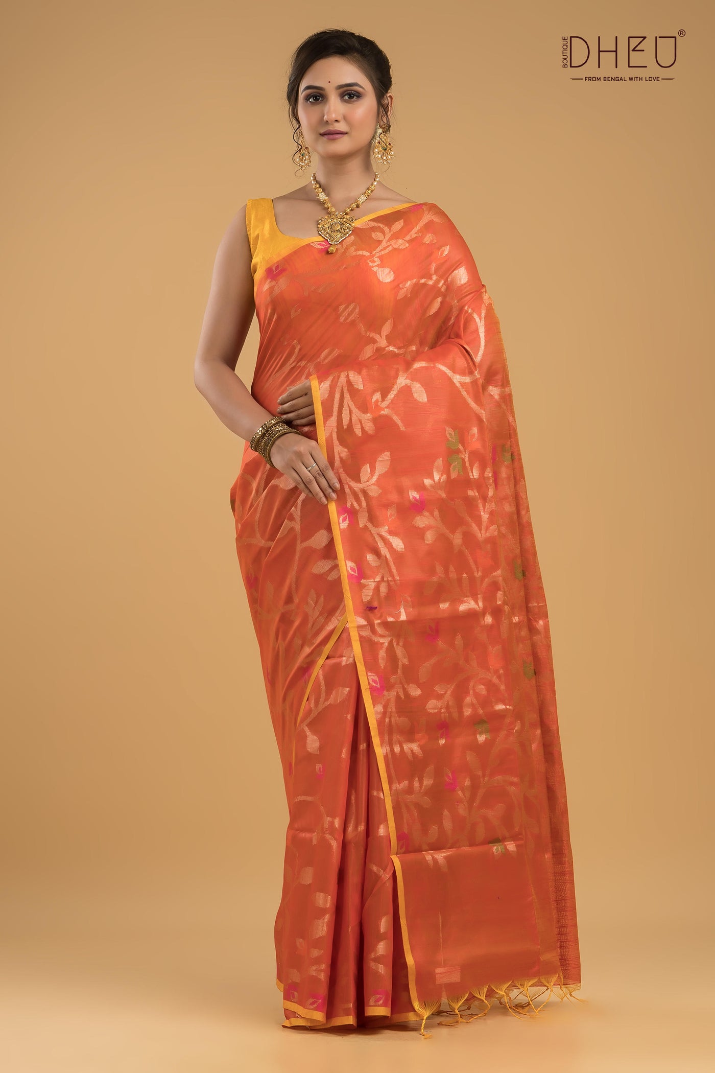 Designer Matka Muslin Saree