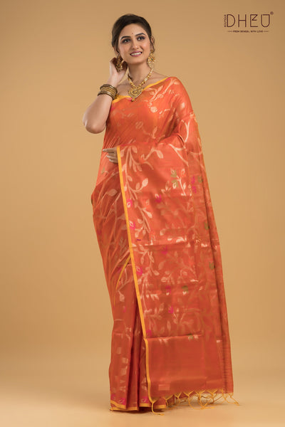 Designer Matka Muslin Saree