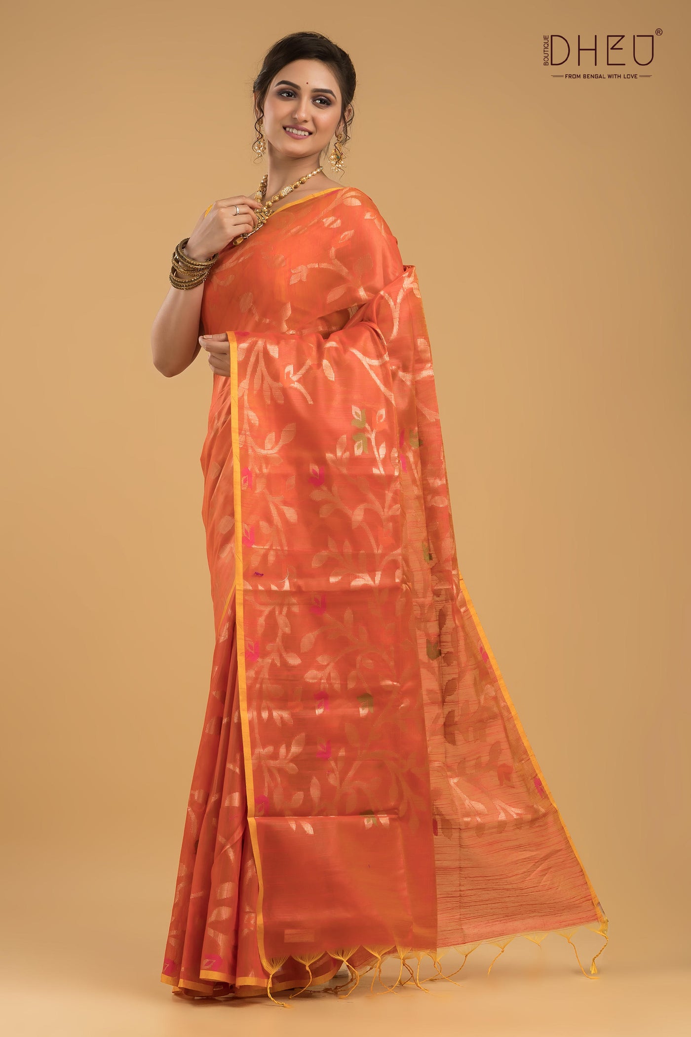 Designer Matka Muslin Saree