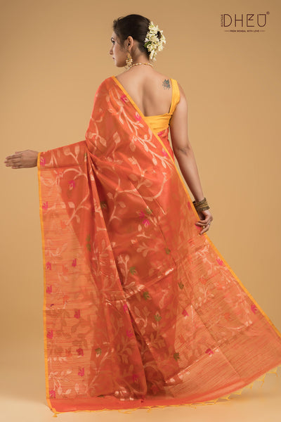 Designer Matka Muslin Saree