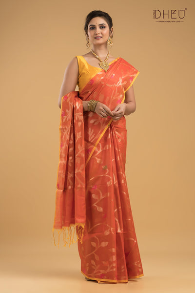 Designer Matka Muslin Saree