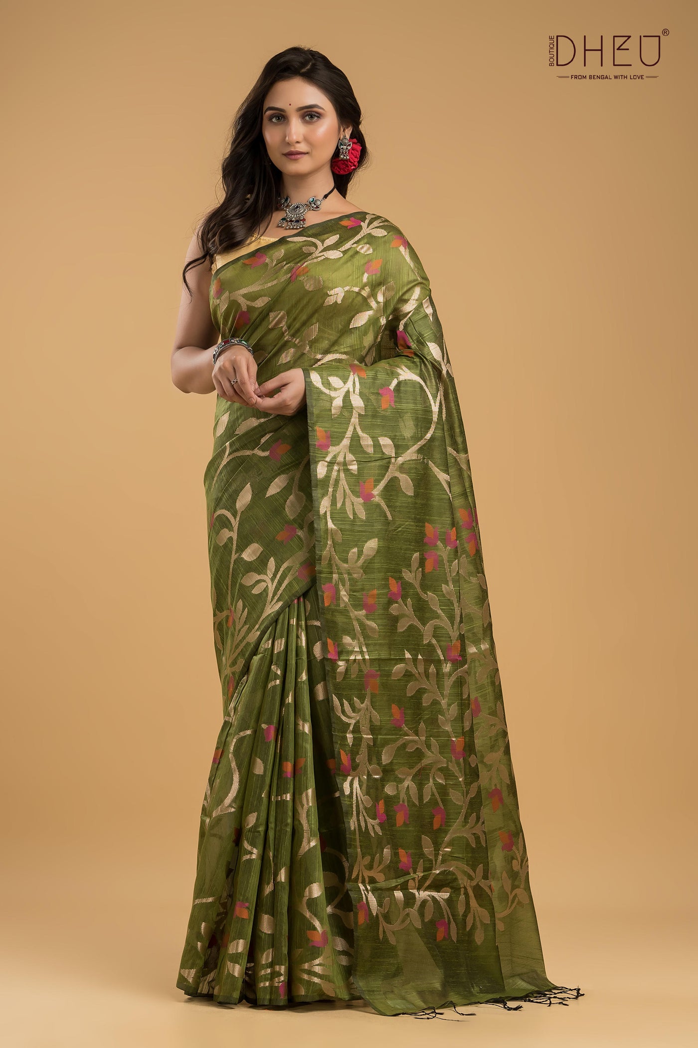 Designer Matka Muslin Saree