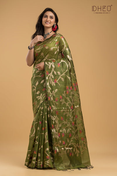 Designer Matka Muslin Saree