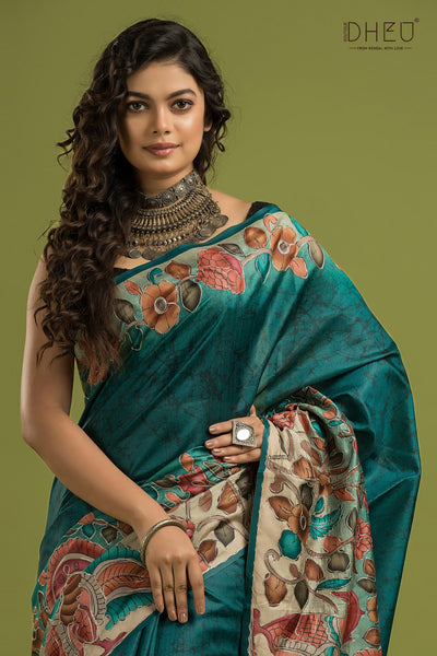 Exclusive Kalamkari Silk Saree