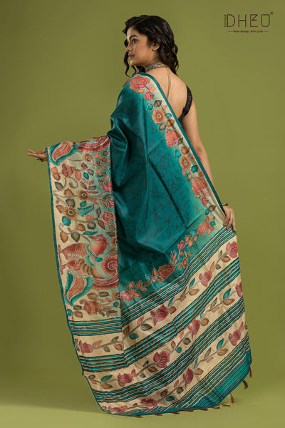 Exclusive Kalamkari Silk Saree