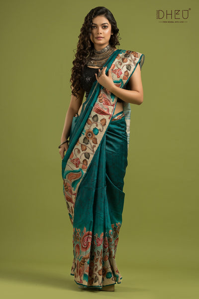 Exclusive Kalamkari Silk Saree